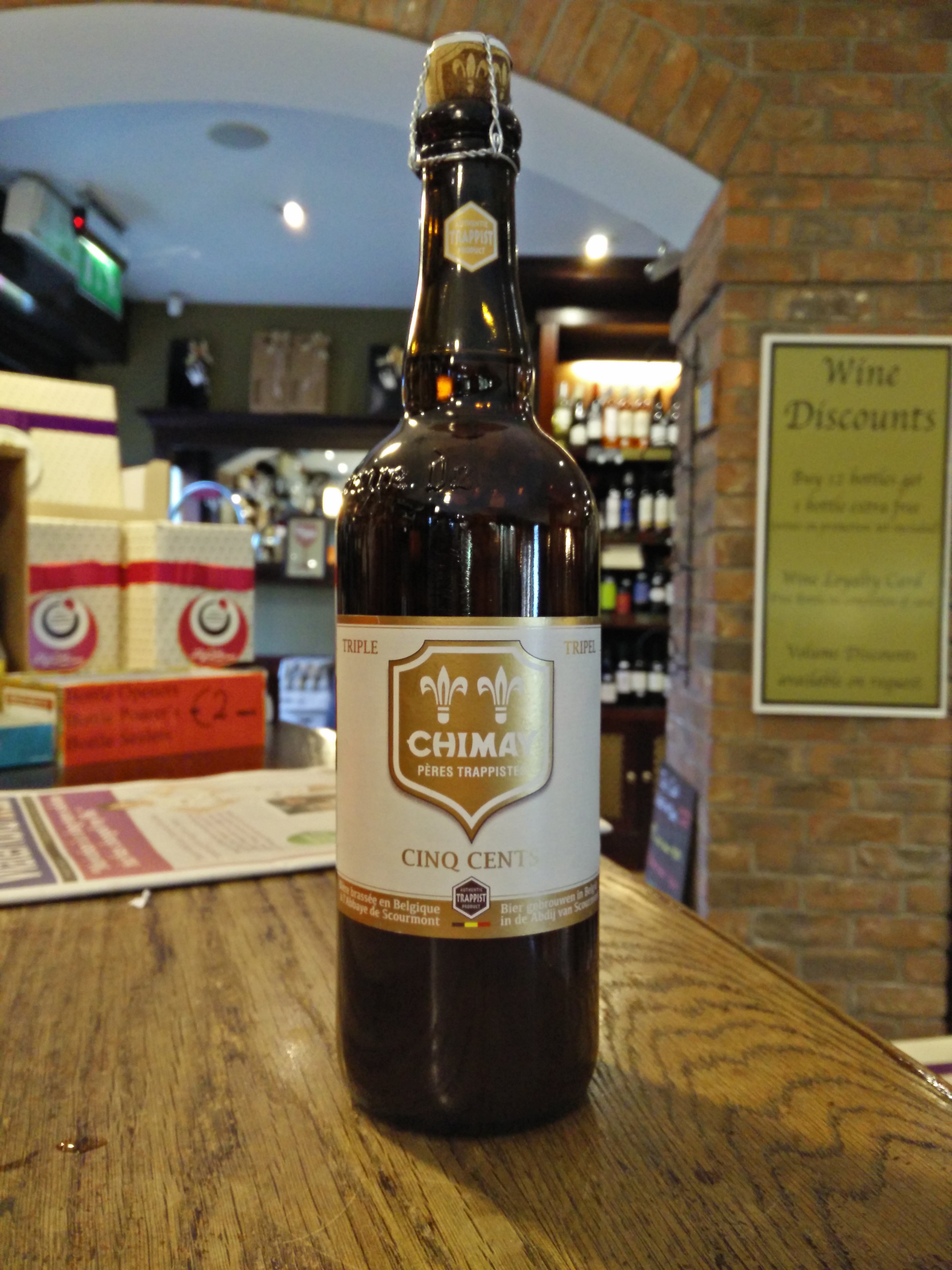 Chimay White Cinq Cents 750ml