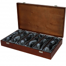 6 Bottle Wooden Luxury Box - Hinged Lid & Silk Lining