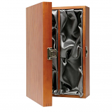 2 Bottle Wooden Luxury Box - Hinged Lid & Silk Lining